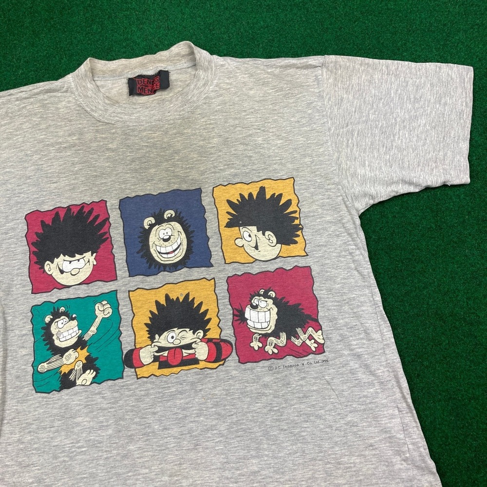 Vintage Dennis The Menace Shirt Mens‎ M Gray 1996 Cartoon Promo Graphic Tee 90s
